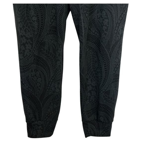 Athleta Salutation Textured Jogger Pants Dreamweaver Black Paisley Size M - Picture 4 of 10